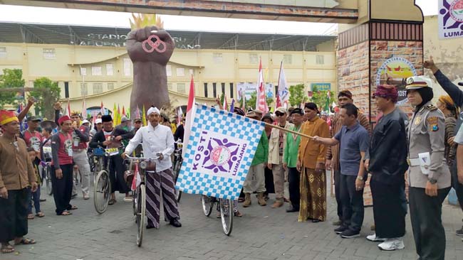 2000 Onthelis se Jawa-Bali Ramaikan Ngonthel Nusantara di Bumi Lumajang