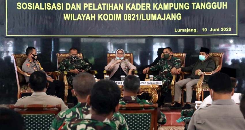 Wabup Lumajang Sampaikan Terima Kasih ke TNI - Polri, Terbentuknya Kampung Tangguh Covid19