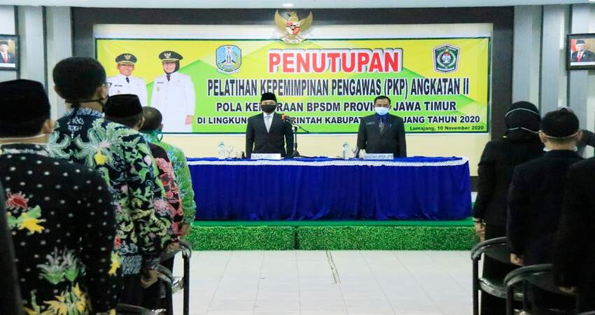 Bupati Lumajang, Thoriqul Haq, saat kegiatan penutupan pelatihan kepemimpinan pengawas (PKP).