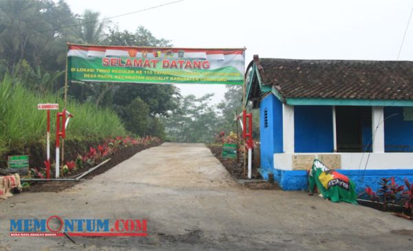 Buah Karya Satgas TMMD Ke 115, Jalan di Desa Pakel Gucialit Lumajang Diberi Nama Jalan Brawijaya